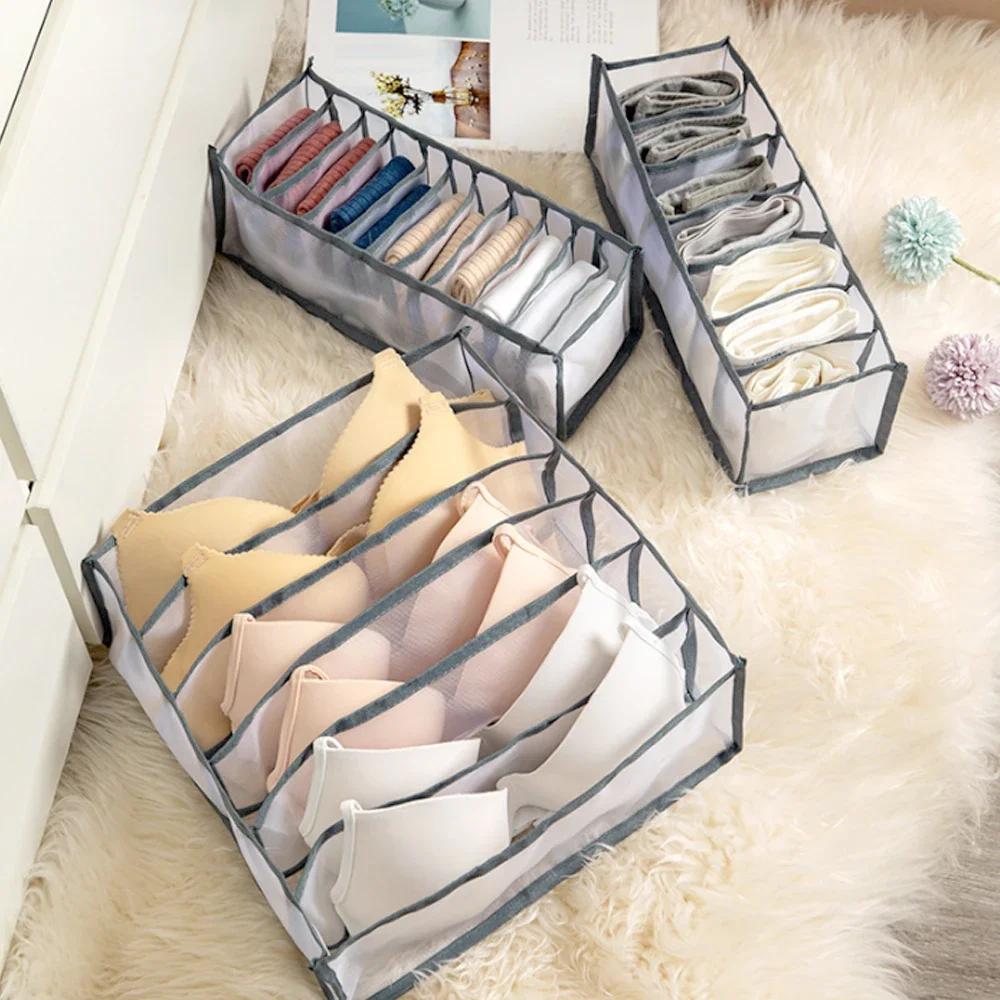 Jeans Socks Pants Storage Compartment Boxes Drawer for Closet Wardrobe, Clothes Separation Organizer