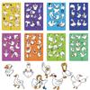 8 Cartoon Little White Goose Collage Stickers DIY Hand Account Small Card Mobile Phone Case Decoration Korean Ins