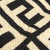 FENDI Zucca pattern Reversible Stole/Shawl Scarf wool Black/Beige