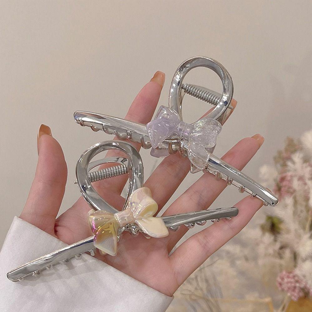 

Clip Hair Claw For Girl Hair Accessories Women Hair Clips Bow Hair Claw Korean Style Crab Clip