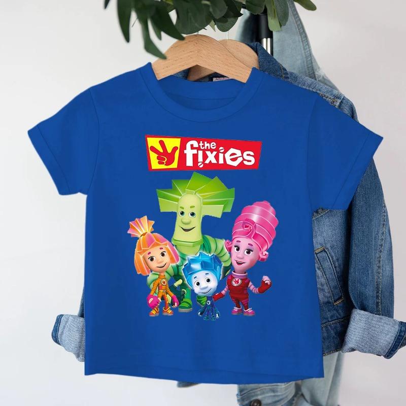 Das Fixies Grafik T-Shirt Für Kinder Jungen 2025 Neue Mode Das Fixies Kurzarm-T-Shirt Anime Y2k Oberteile Kleinkind Mädchen Kleidung