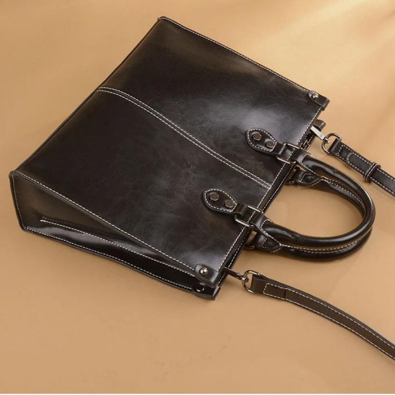 Women's Fashion Genuine Leather Handbags High Quality Luxury Shoulder Bags Ladies Vintage Handbags