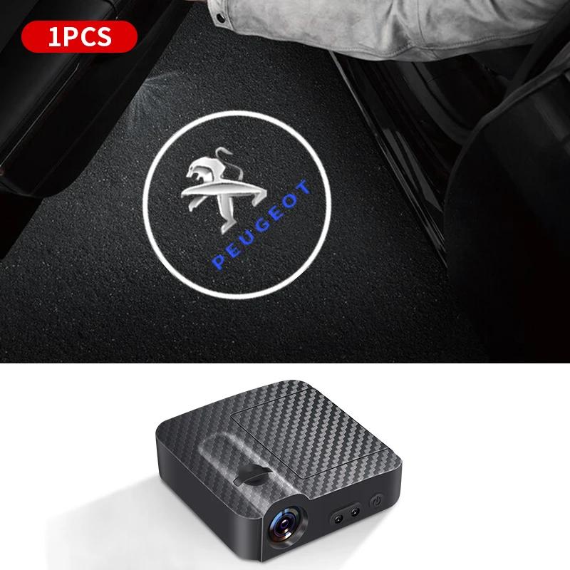 

2026 Hot Car Sticker 1/2PCS LED Car Door Welcome Light Decorative Light Car accessories For Peugeot 206 207 307 3008 2008 308 40