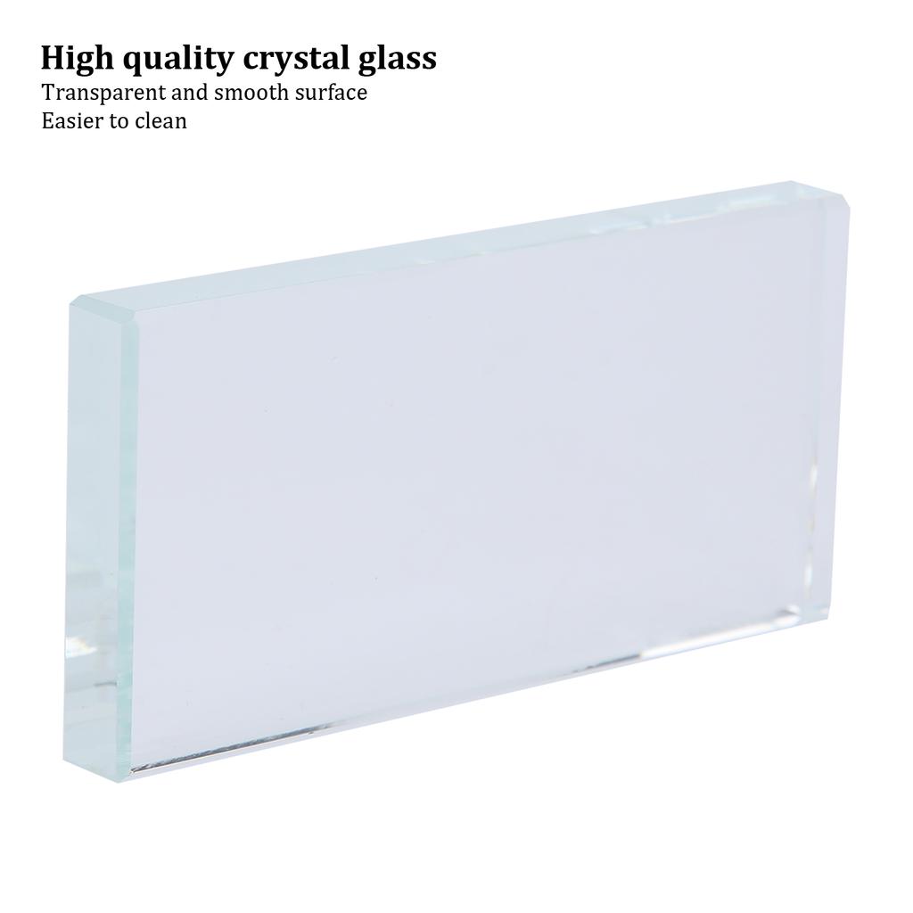 Nail Art Palettes Color Mixing Glass Rectangle Makeup Blending False Eyelash Glue Holder