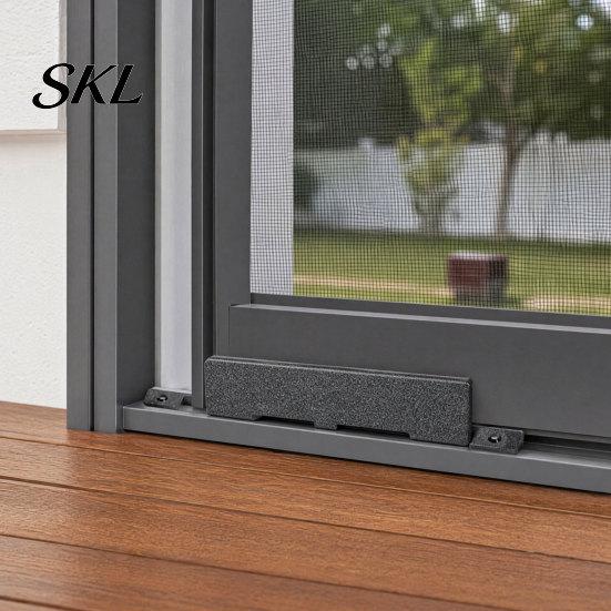 Black White Screen Door Seal 2Pcs Room Drain Kit, Patio for Aluminum Porch Enclosure Bottom, Outdoor Threshold Insect & Dust Proof Water Inserts