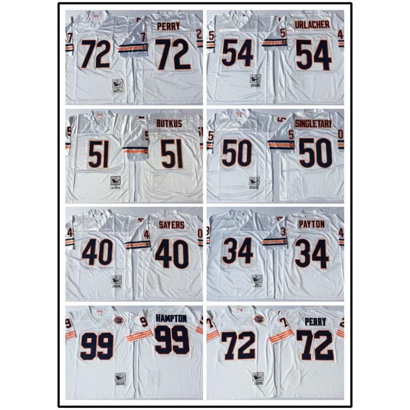 Chicago Bears Retro NFL Football Jersey Embroidered Team Sportswear Men Fans