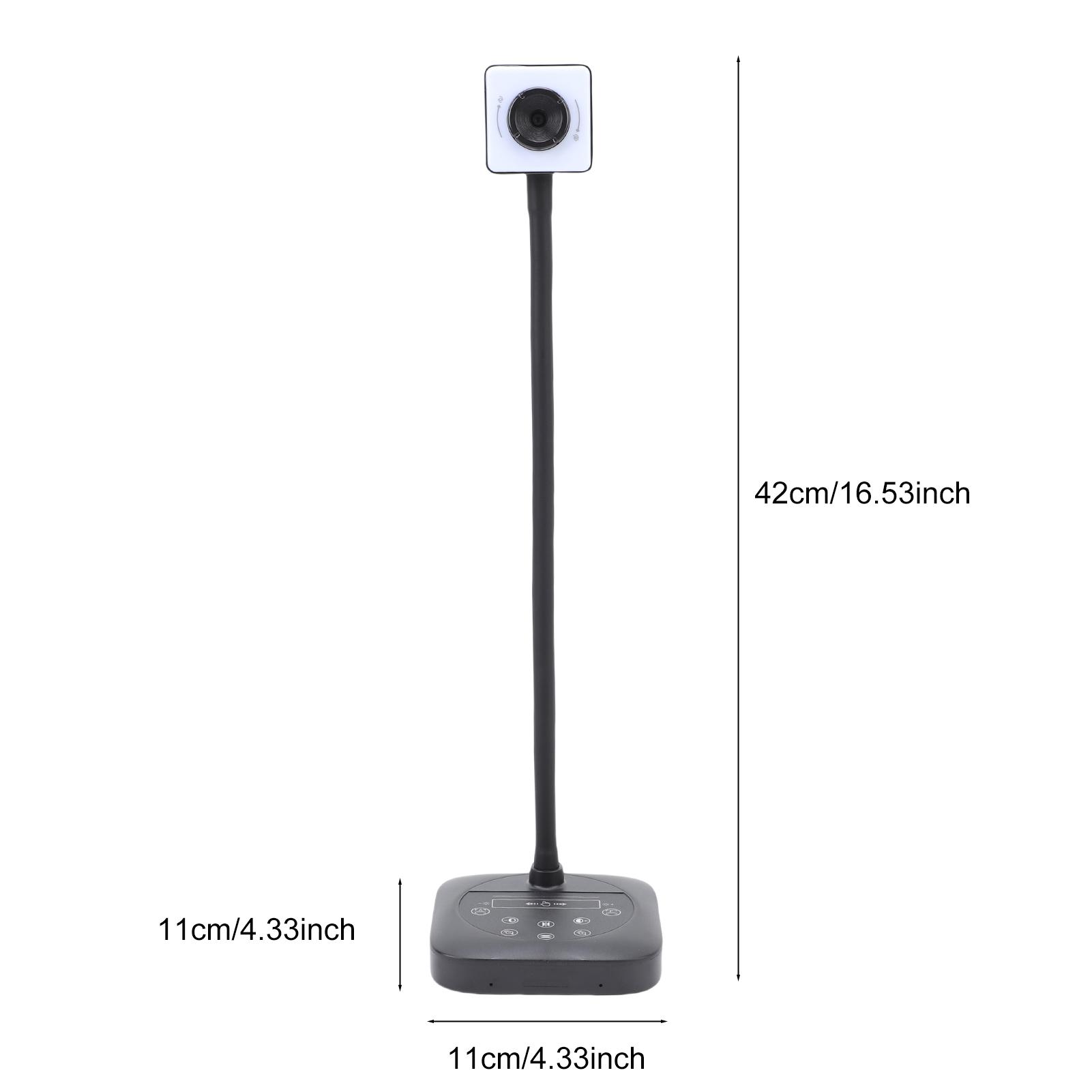 

4K Document Camera with Autofocus, Built in Microphone, Three Level LED Fill Light, Plug and Play, Ideal for Online