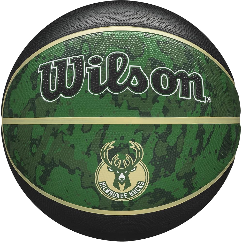 Wilson NBA Team Tiedye Basketball Milwaukee Bucks 7 Size 24.5cm Dark Green