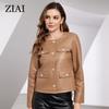 ziai New Spring Autumn Women Short Faux Leather Jacket Casual PU Coat Loose Motorcycle Jackets Fashion Streetwear Oversized Korean Coat YDP-21597