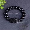 Pi Xiu Obsidian mărgele de piatră neagră Bărbați, femei, brățară, bogăție și brățări norocoase, bijuterii în stil chinezesc, cadou