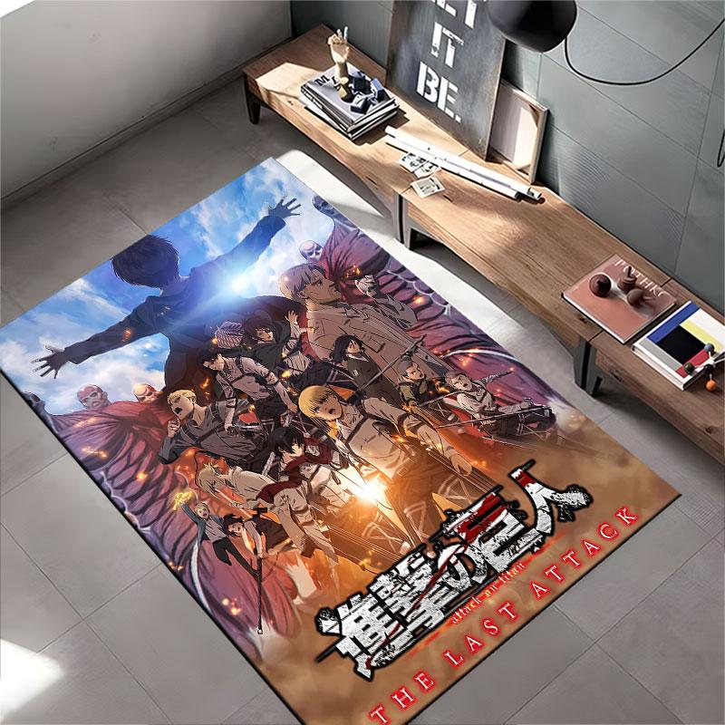 Attack on Titan Anime Carpet suitable as a non-slip mat for the living room or bedroom sofa