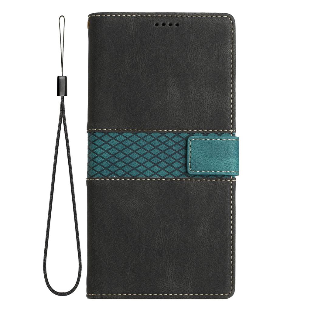 For Samsung Galaxy A35 5G Leather Case Grid Splicing Stand Wallet Phone Cover