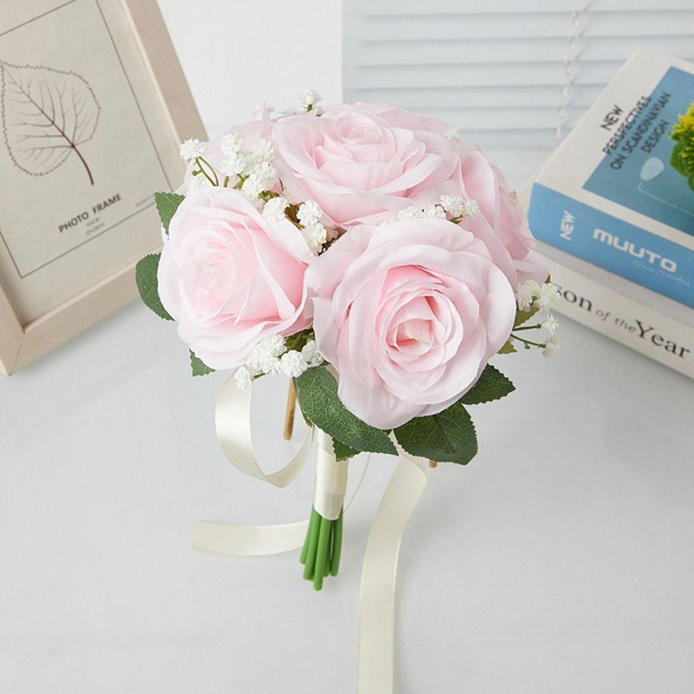 Fiori Artificiali Pre-fatti per Bouquet da Sposa, Bouquet da Matrimonio per Sposa, Bouquet per Damigella d'Onore