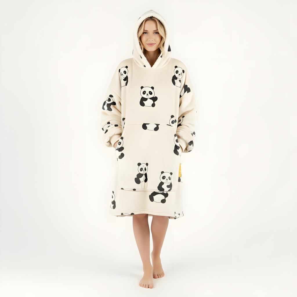 Bardzo Miękki Szlafrok Kocobluza Lazy Robe Panda 100 Cm