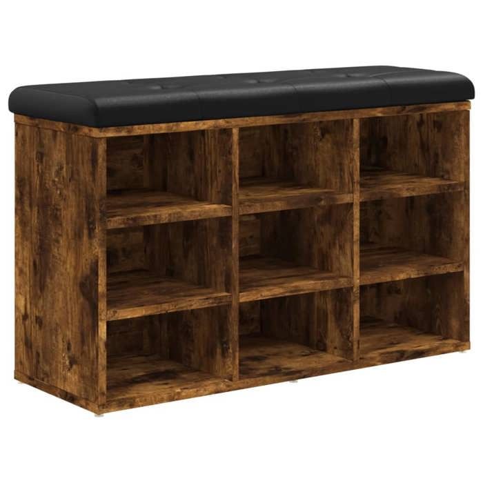 VidaXL Shoe Bench, Storage Furniture with Cushion, Hallway Bench with Shelf Entrance Living Room Interior, Modern, 835107