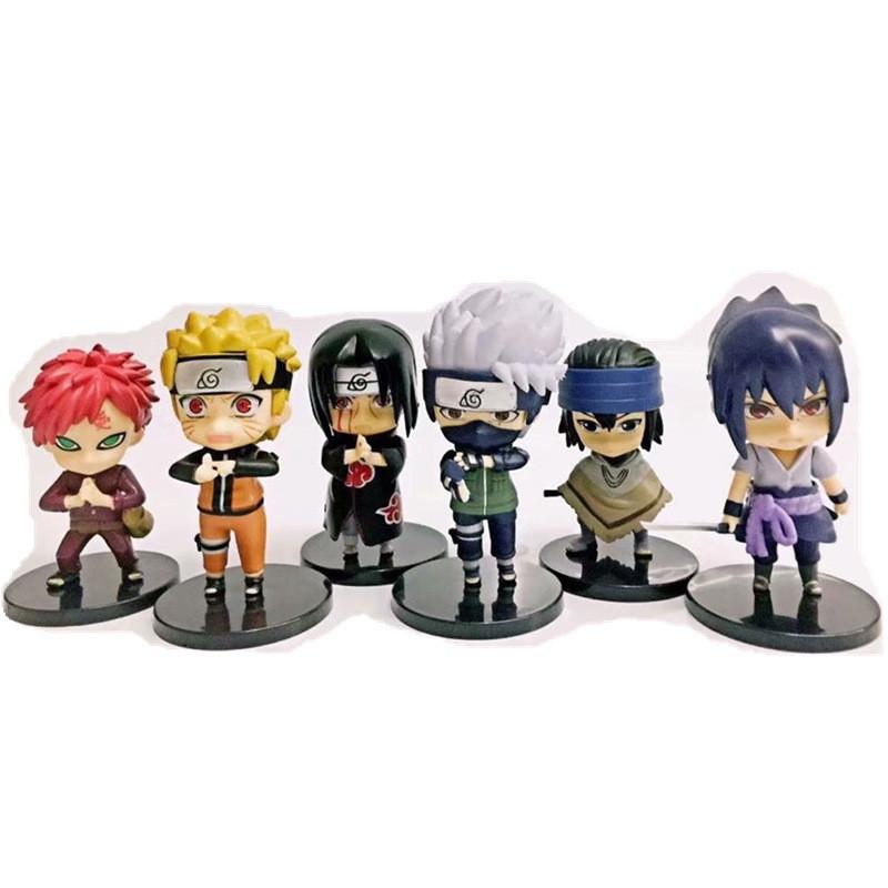 Pvc Naruto Sasuke Itachi Kakashi Guy Figures Adorable Anime Desk Ornaments