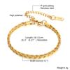 Gold Color Men's Chain Bracelet,Hiphop Stainless Steel Chunky Chain Wristband,Rock Punk Jewelry Gift for Dad Son BBF Him