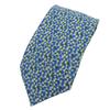 Great Tie All-over Logo Print Blue Green Multi Silk Mens 5089 PA Used