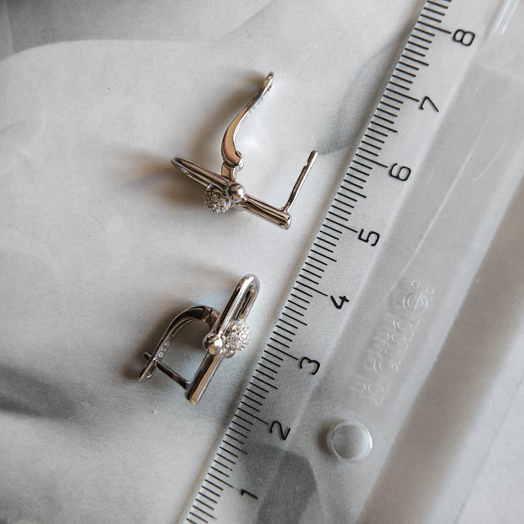 Silver Earrings with Cubic Zirkonia (2198581)