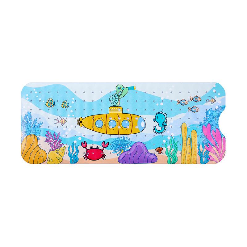 Cartoon Non-Slip Bathroom Mat - Printed Pattern Shower & Bath Floor Mat, Customizable Labeling
