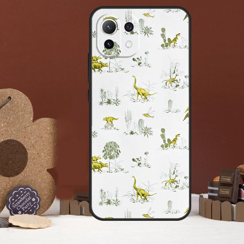 Dinosaur Pattern Case For Xiaomi 17 Pro Max 14 15 Ultra 15T 13T 14T POCO F8 Ultra F7 F5 F6 X5 X6 X7 Pro Cover