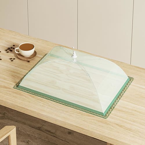 Foldable Dining Table Cover, Insect Repellent, Washable, Large, Square, 90*60/70*50/32*32/43*43cm, Mesh, Breathable, Dustproof, Hanging, Multifunction