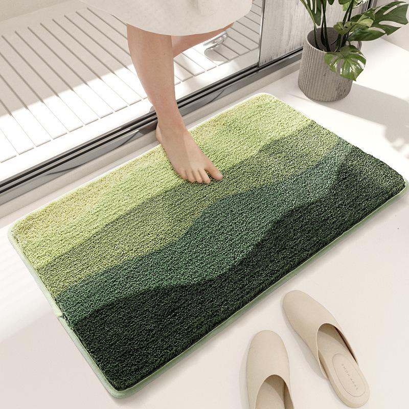 Thickened bathroom absorbent cushion floor, non slippery toilet seat cushion at the bathroom entrance bathroom rug