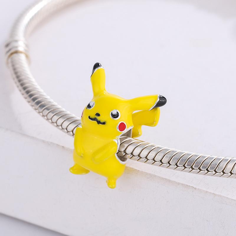 Pokemon Pikachu Pica Picacopper Perles DIY Breloque Compatible Bracelet Original Bracelets Collier Pendentif Femme Bijoux
