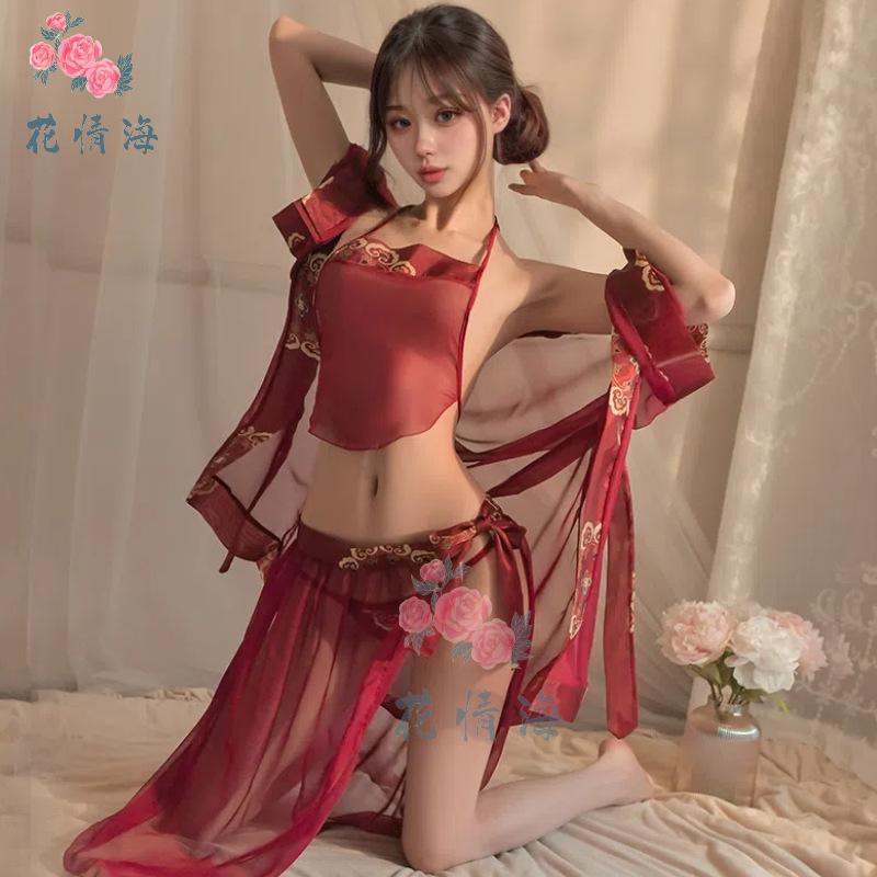 Fun underwear antique court style belly pocket Hanfu abstinence classical embroidered strap-on clothing