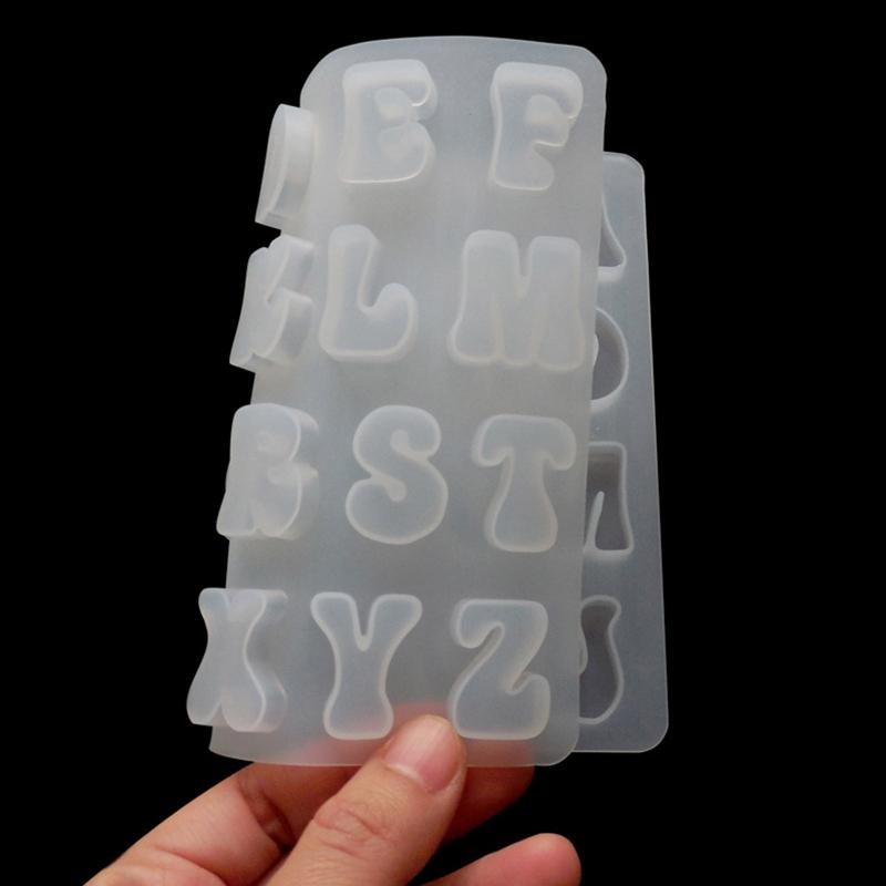Silicone Alphabet Mould,Letter Non-Stick Chocolate Moulds,Baking Mold,Handmade Wax Resin Moulds,DIY Letter Jewelry Molds