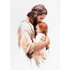 Christian Jesus with Sheep and Virgin Mary Poster Canvas Painting Print  Catholic Wall Art with Bible Verse for Farmhouse Home D