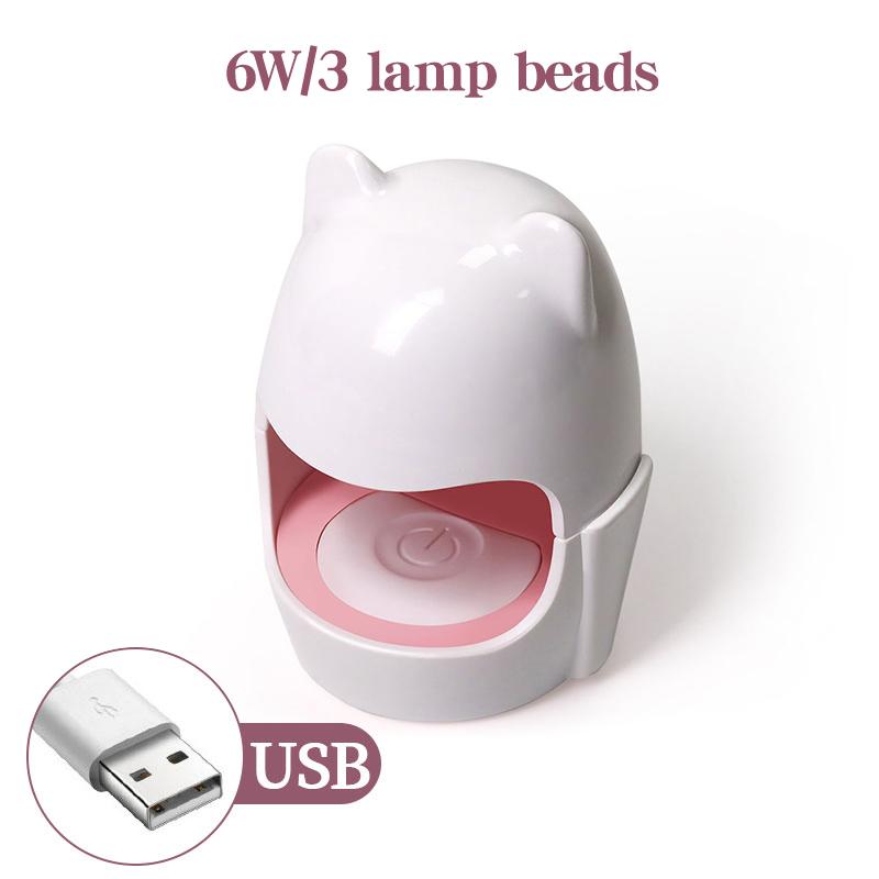 

LINMANDA Mini Nail Fast Dryer UV LED USB Lamp Маникюрная машинка для дизайна яиц Инструмент для дизайна ногтей на один палец Гель-отверждение с USB бесплатно USB белый