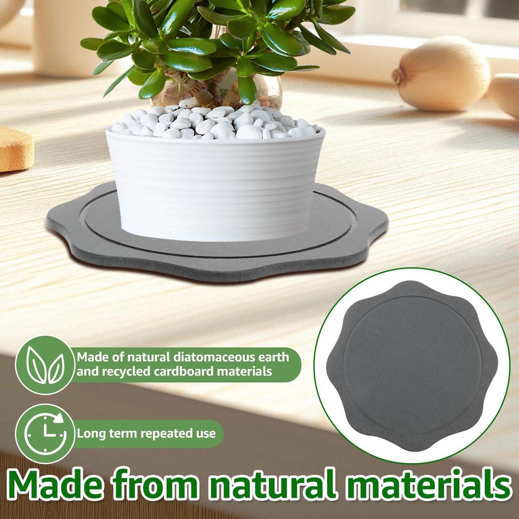 2Pcs Plastic Plant Saucer Reusable Flower Pot Drainage Trays Fast Drying Cup Absorbent Trays Indoor Outdoor Home Garden Supplies