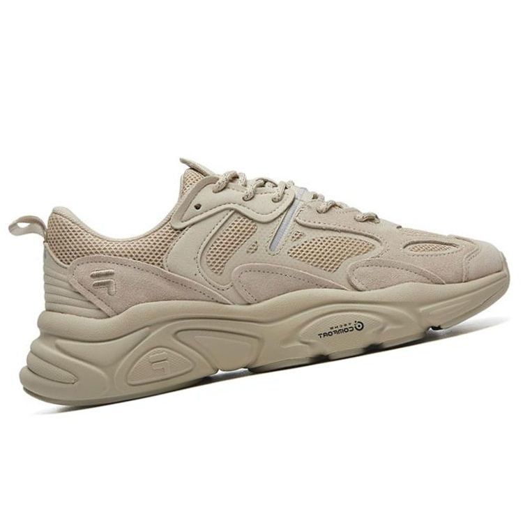 Fila Mars 2 Fabric Double Layer Comfortable Shock Absorbing Wear Resistant Low Top Casual Shoes Men Sneaker Camel-Silk F12M131116FDO