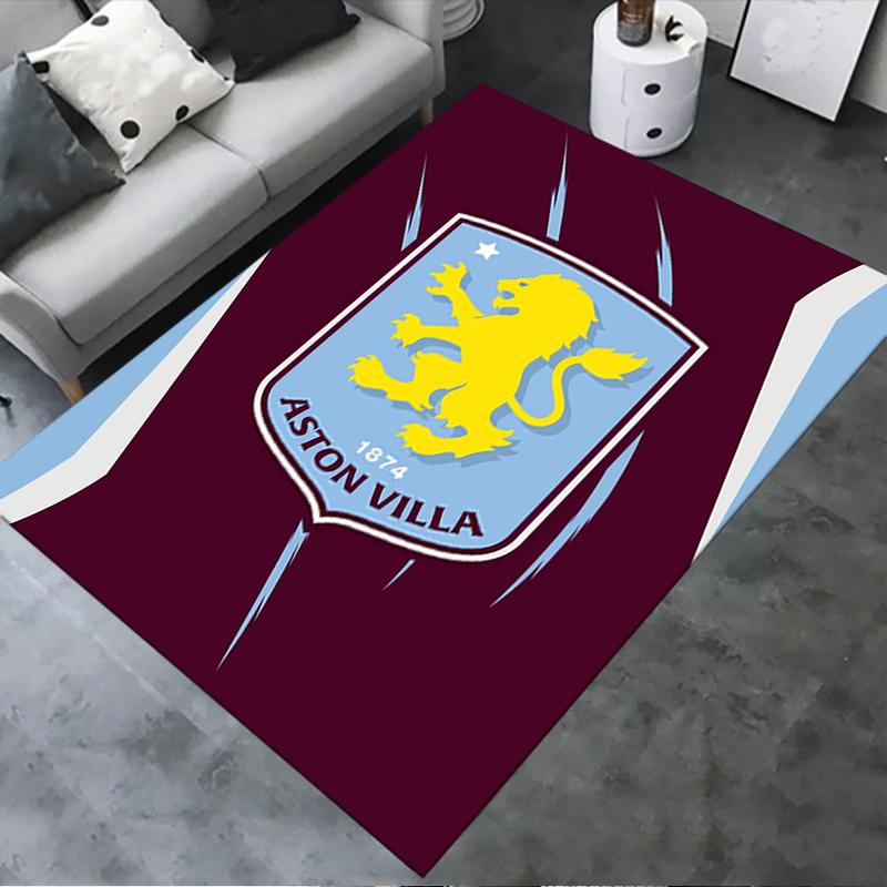 Tappeto Aston Villa per Soggiorno Camera da Letto Casa Decorazione Divano, Tappetino Antiscivolo per Giochi Bambini