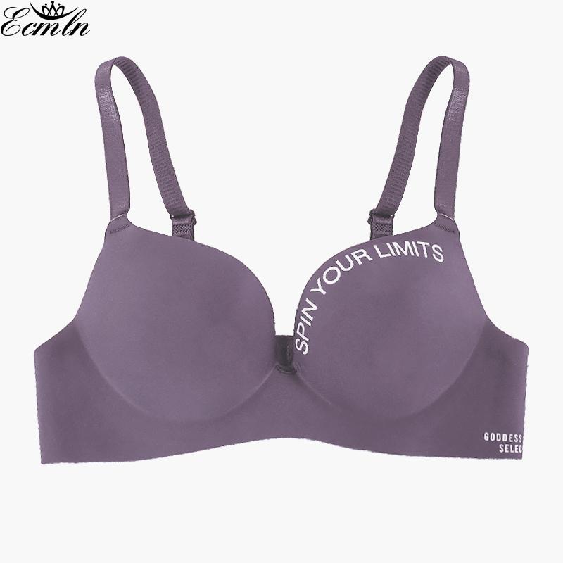 Seksowne biustonosze push-up z pół miseczkami damskie litery bez szwu Braletter bielizna lekka miękka bielizna