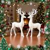Christmas Reindeer Figurine Small Deer Statue Tabletop Resting/Standing Elk Sculpture for Indoor Home Office Tabletop Mantle Cabinet Desktop Decor