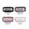 Professional Wholesale 9 Teeth Elastic Wig Clips With Safety Pin for Home Hair Extension Installation and Fixing Work
