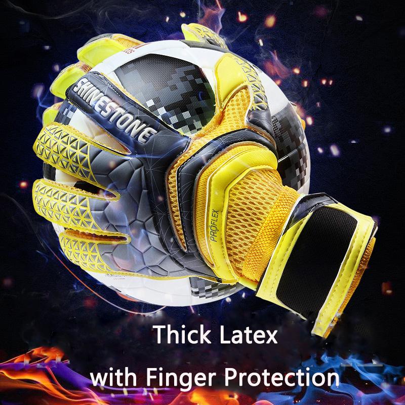 Men Professional Soccer Goalkeeper Gloves Finger Protection Goal Thickened Latex Football Gloves for futbol futebol Goalkeeper