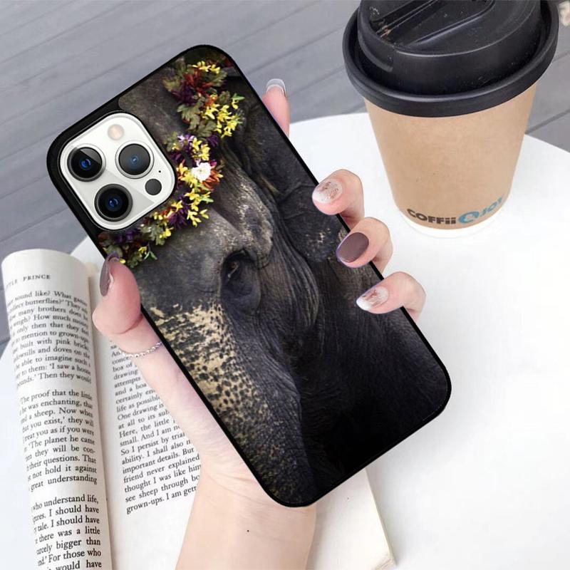 African Elephant Silhouette Phone Case For iPhone 17 Air 13 12 14 15 16  Cover For Apple Pro Max 6S Plus Coque