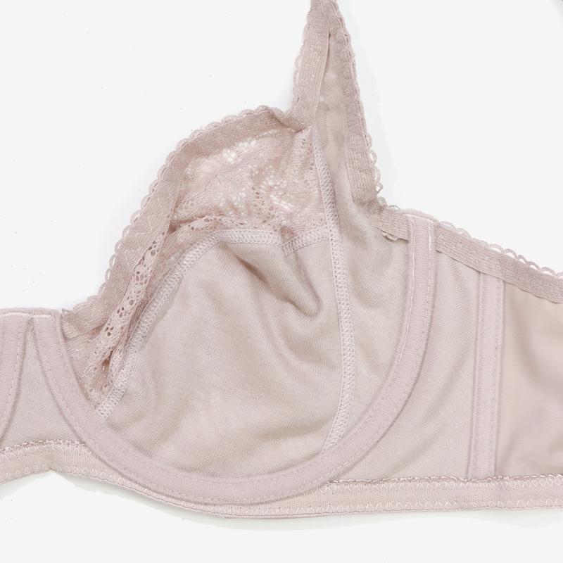 3pcs Women Sexy Lace Bra Full Coverage Wired Lingerie Plus Size Intimates Ultra-thin Underwear C D E Cup