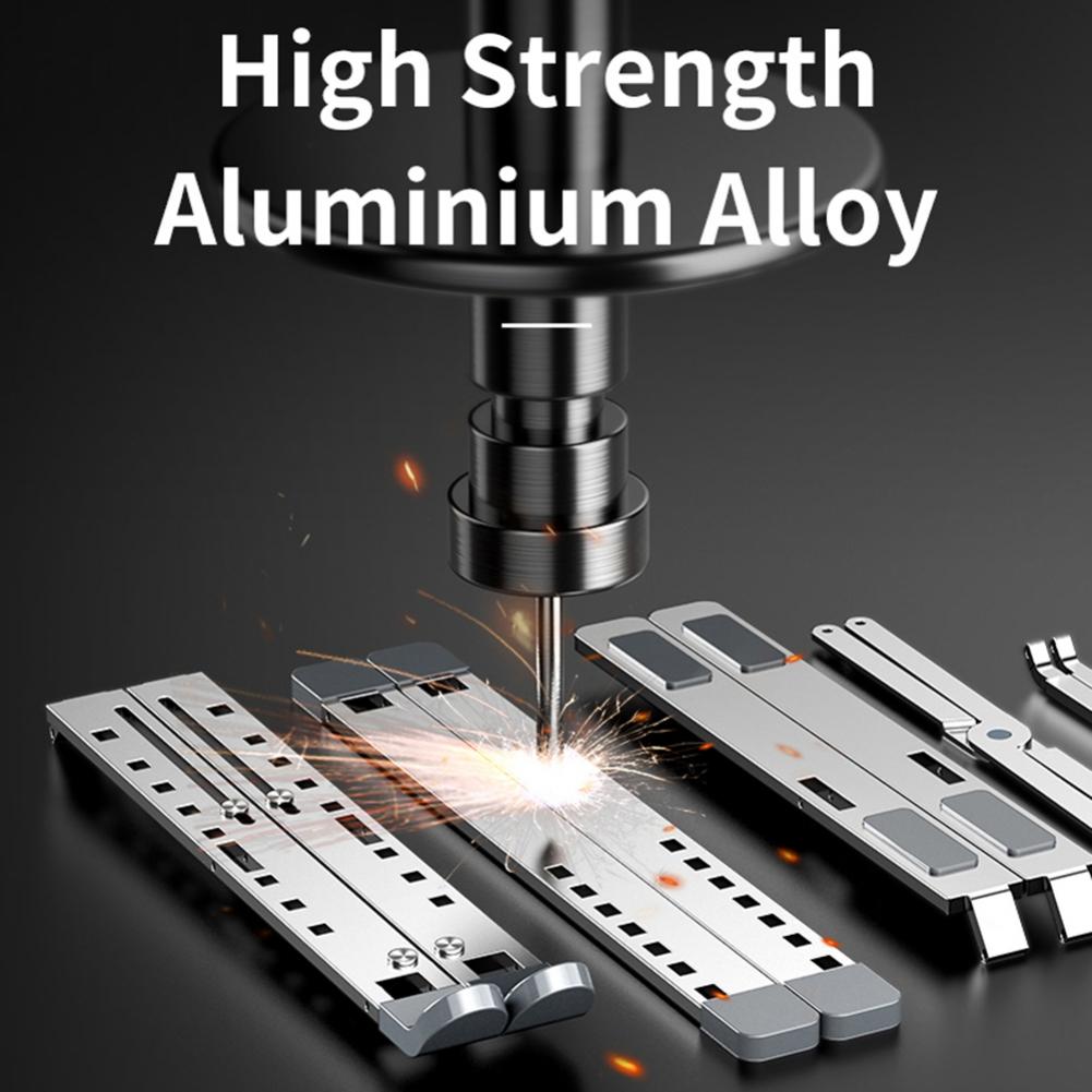 Bærbar Laptopstativ Aluminium Sammenleggbar Notebookstøtte Laptopbase Macbook Pro Holder Justerbar Brakett Datatilbehør