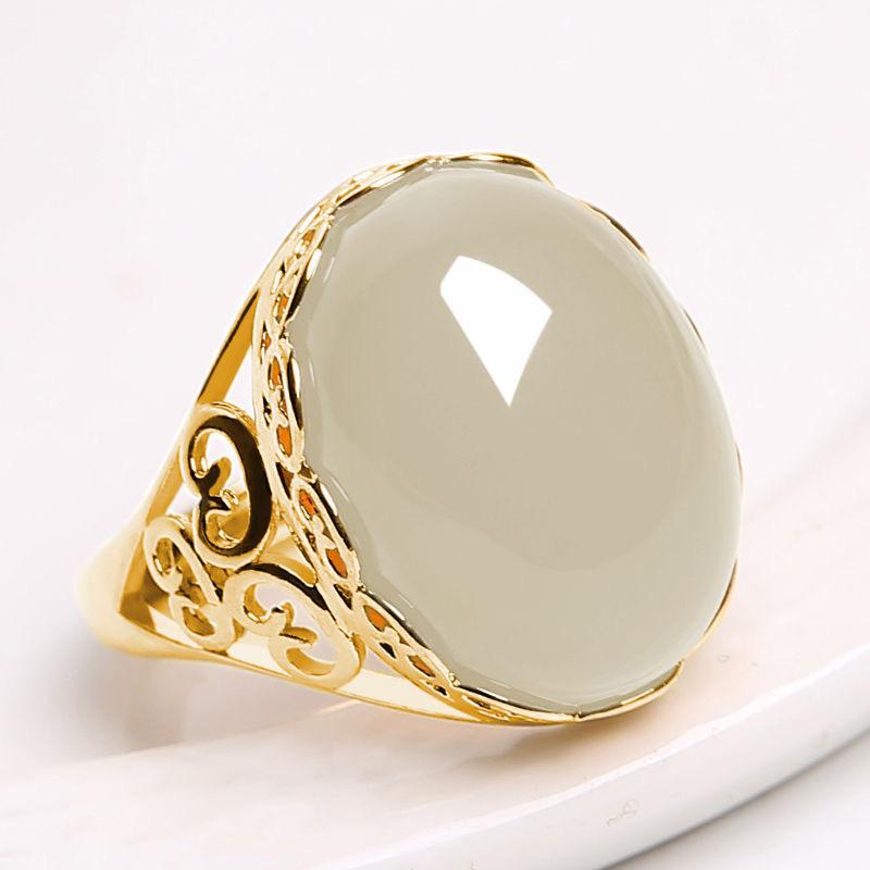 Wei Ya's Ethnic Style Open Ring with Copper, Green Chalcedony, and Red & Green Agate Gemstones