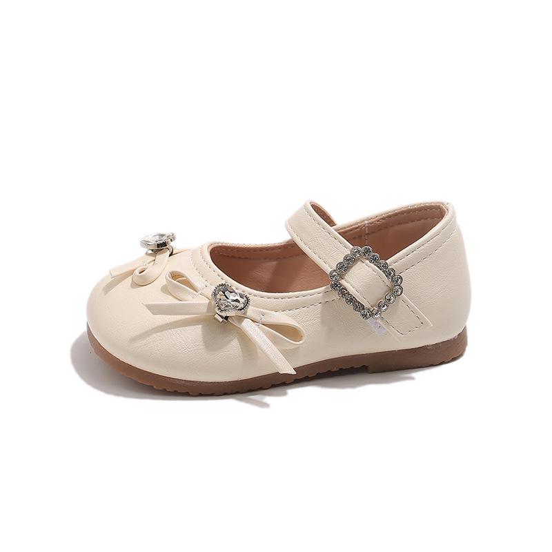 2026 Spring Girl's Bow Princess Leather Flats - Cute & Trendy Low-Cut Shoes