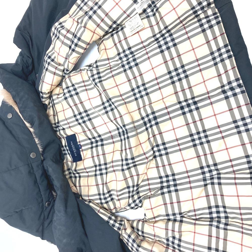 BURBERRY London Hood fur Down vest Nylon Black/SilverHardware