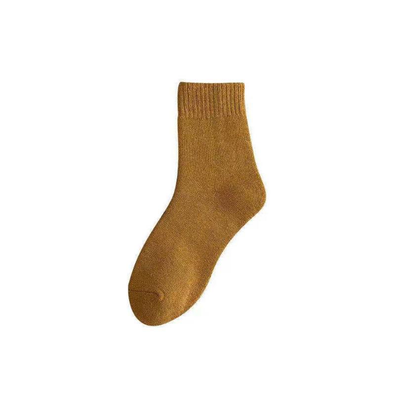 Women's Fleece-Lined Mid-Calf Socks - Warm and Thick for Autumn/Winter
