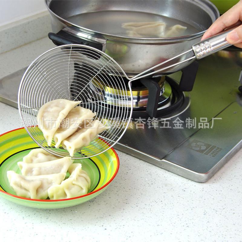 Edelstahl Mehrgrößen Nudelschöpfer und Sieb Netzschöpfkelle für Knödel.