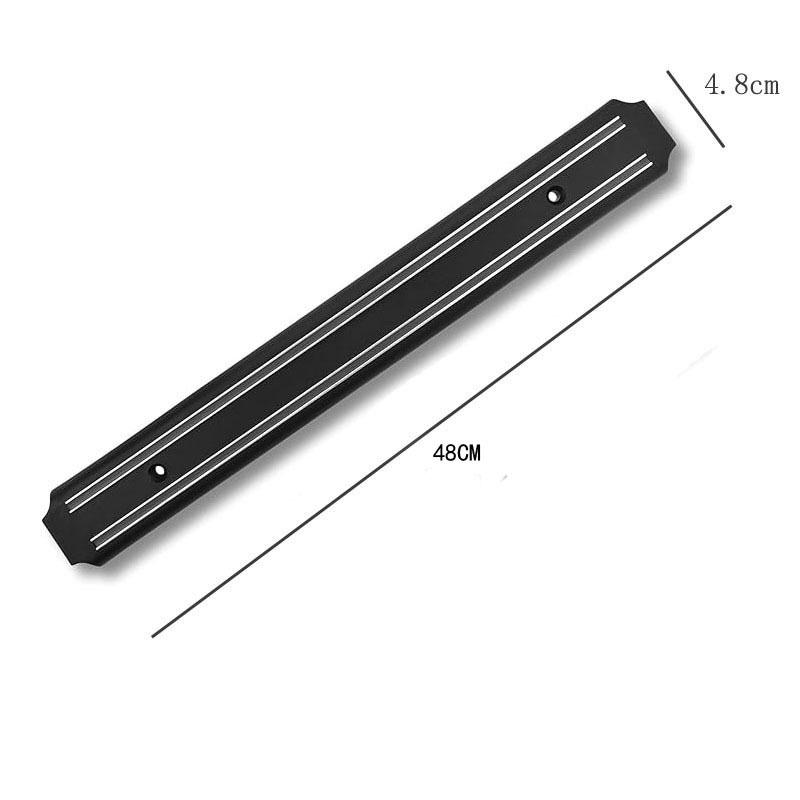 Wall-Mounted Magnetic Knife Holder and Kitchen Storage Rack