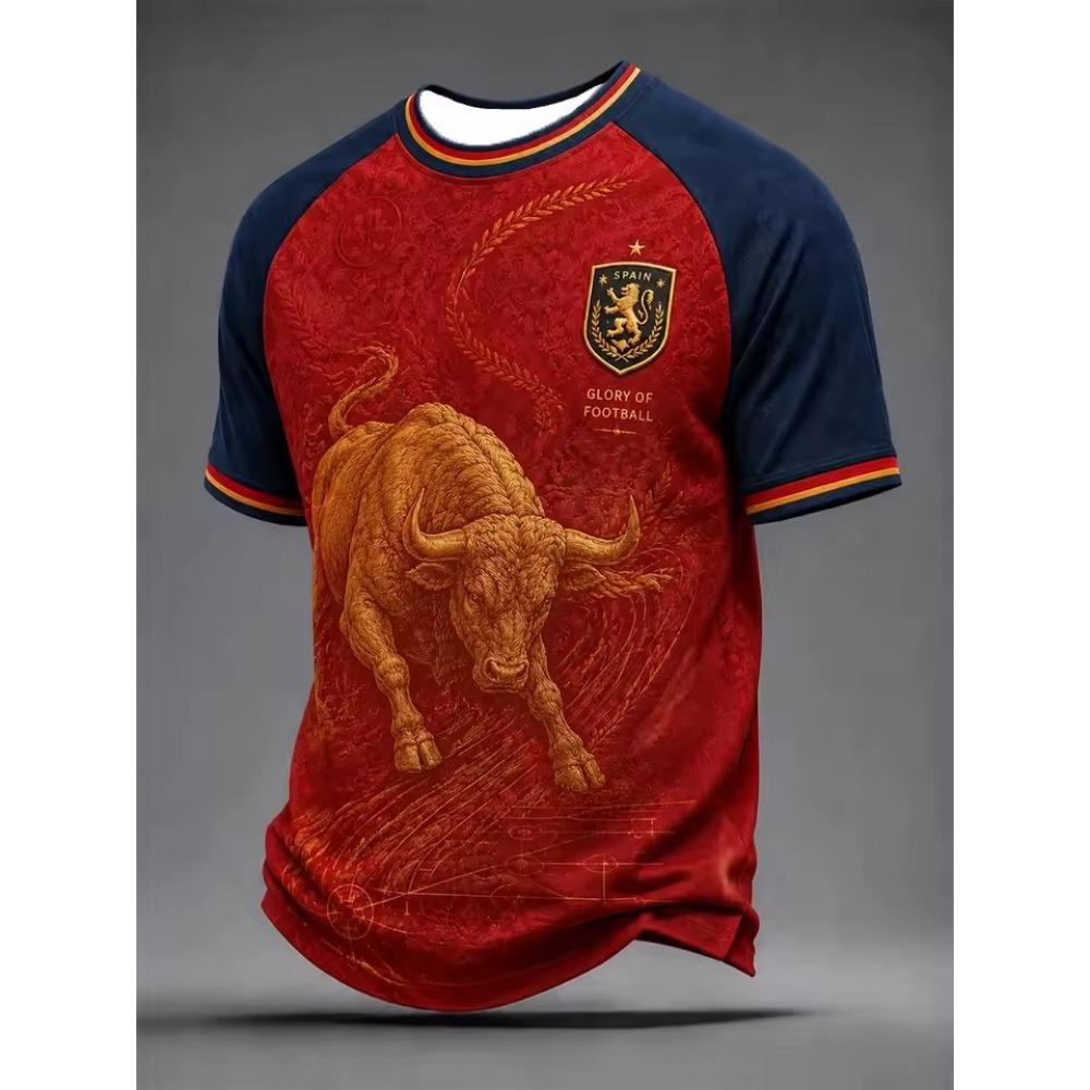 Modisches Fußball-Trainings-T-Shirt Modell 2026 - 3D-Digitaldruck - Bequem und atmungsaktiv - Personalisierte Kleidung für die Familie