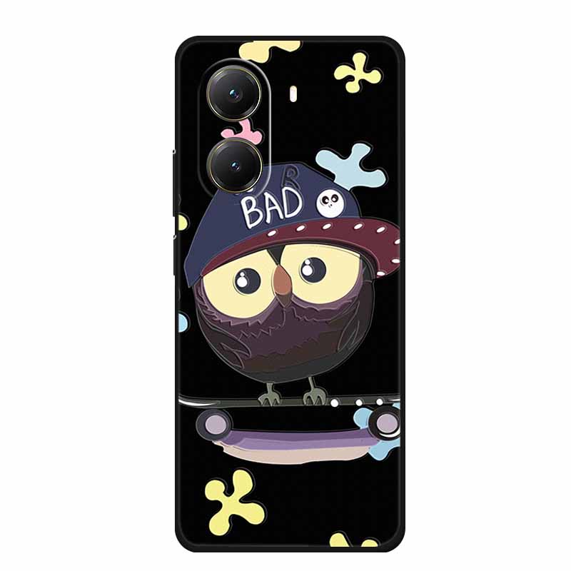 For Xiaomi POCO X7 Pro Case X7Pro 3D Relief Emboss Flowers Black Silicone Soft Back Cover Case For Redmi Turbo 4 Case Turbo4 Bag